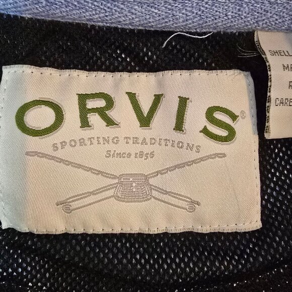 Orvis Mens Size L Light Blue 1/4 Zip Pullover w/ Sleeve Pocket Outdoor Wear - Picture 5 of 11